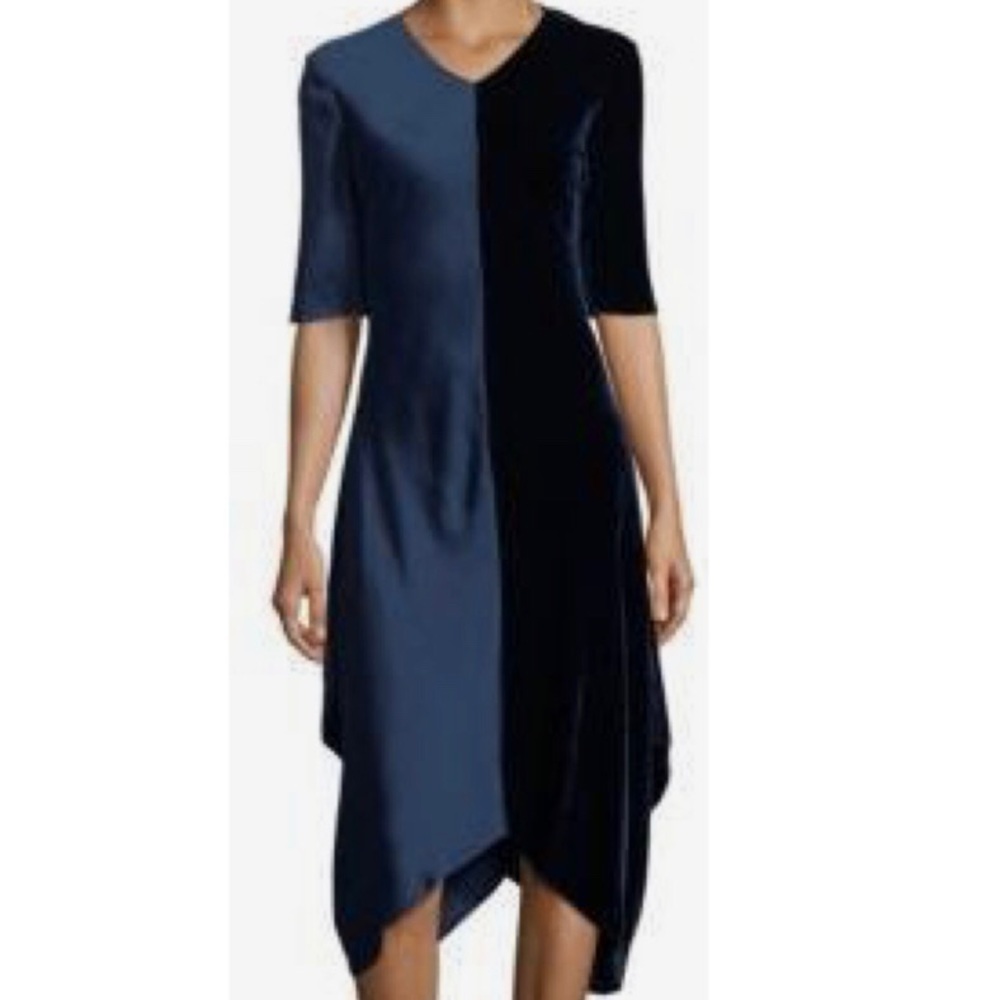 Stell/McCartney silk blend and velvet dress